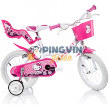 Dino Bikes Hello Kitty rózsaszín-fehér kerékpár 14-es méretben gyermek kerékpár