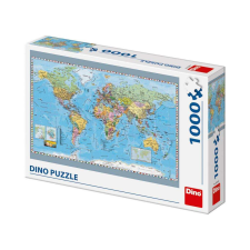 Dino Bikes Politikai világtérkép 1000 darabos puzzle puzzle, kirakós
