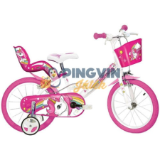 Dino Bikes Unikornis rózsaszín-fehér kerékpár 14-es méretben gyermek kerékpár