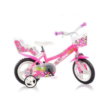 Dino Flappy rózsaszín-fehér kerékpár 12-es méretben gyermek kerékpár