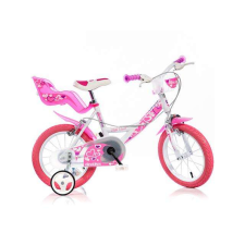 Dino Little Heart rózsaszín-fehér kerékpár 16-os méretben gyermek kerékpár