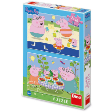 Dino Peppa malac: Nyaraláson, 2×48 darabos puzzle, kirakós
