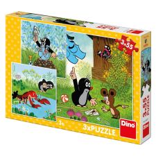 Dino puzzle Kisvakond 3x55 db puzzle, kirakós