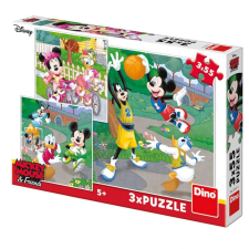Dino puzzle Mickey Mouse és barátai 3x55 darabos puzzle, kirakós