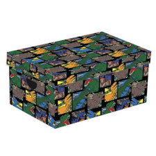 Dinós laminált kartondoboz tetővel - 35,5x16x24 cm ajándéktasak