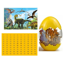 Dinós puzzle tojásban piros - Kreatív építőjáték gyerekeknek puzzle, kirakós