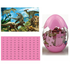  Dinós puzzle tojásban rózsaszín puzzle, kirakós