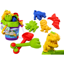 Dinosaurós homokozó készlet zuhanyzóvödörrel homokozójáték
