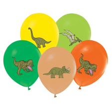 Dinoszaurusz Dinosaurs, Dinoszaurusz léggömb, lufi 5 db-os 12 inch (30 cm) party kellék
