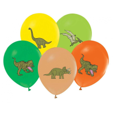 Dinoszaurusz léggömb, lufi 5 db-os 12 inch (30 cm) party kellék
