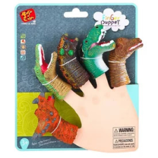  Dinoszaurusz ujjbáb 5 darabos készlet plüssfigura