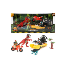 Dinoszauruszok világa játékkészlet - Hajó és motorbicikli dinókkal játékfigura