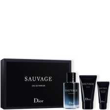 Dior Christian Dior Sauvage Ajándékszett, Eau de Parfum 60ml + Shower gel 50ml + Moisturizer for face and beard 20ml, férfi kozmetikai ajándékcsomag
