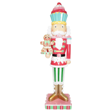  Diótörő LED-es poly 35x30x124cm karácsonyi dekoráció