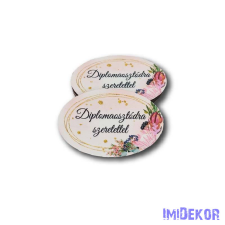 Diplomaosztódra 5,5x8,5 cm - Ovális dekorációs kellék