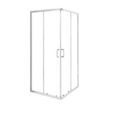 Diplon 80x80 cm szögletes két tolóajtós zuhanykabin, 5 mm edzett áttetsző üveggel, 190 cm magas kád, zuhanykabin