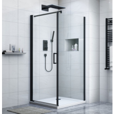 Diplon BR6611 90*90*195 fekete Szögletes zuhanykabin kád, zuhanykabin