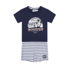 DIRKJE 2 részes szett nyaknadrág 74 Navy+White+Stripe babaruha szett