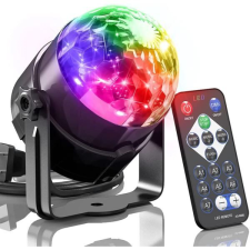  Disco labdás projektor RGB + Távirányító party kellék