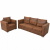 Discontmania VID 3 személyes antik bőrhatású kanapé + karosszék