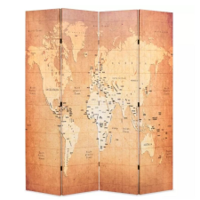 Discontmania VID sárga paraván 160 x 180 cm világtérkép dekoráció