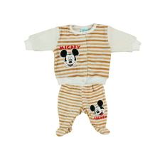 Disney baba 2 részes fiú ruha Szett - Mickey Mouse #barna-fehér - 74-es méret babaruha szett