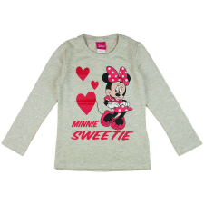 Disney csillámos, szíves hosszú ujjú lányka Póló - Minnie  - 134-es méret gyerek póló