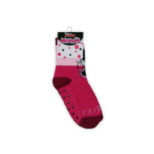 Disney Csúszásgátlós gyerek bokazokni - Minnie egér - teliplüss- CUTE feliratos - pink-világosrózsaszín - 31-34 gyerek zokni