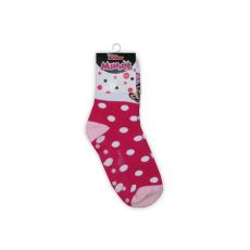 Disney Csúszásgátlós gyerek bokazokni - Minnie egér - teliplüss- pöttyös - pink-fehér - 31-34