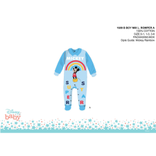 Disney Disney Mickey egér baba rugdalózó - galléros - világoskék-világoskék - 3-6 hónapos babának rugdalózó