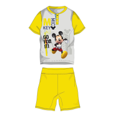 Disney Disney Mickey egér nyári rövid ujjú gyerek pizsama - pamut jersey pizsama - sárga - 104