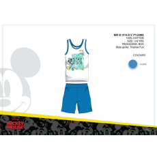 Disney Disney Mickey egér nyári ujjatlan gyerek pizsama - pamut pizsama - világoskék - 110