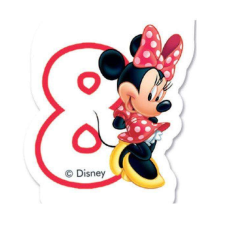 Disney Disney Minnie tortagyertya, számgyertya 8 éves party kellék