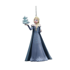 Disney Elsa Snow Queen 3D karácsonyfadísz, Frozen, 11 cm, kék játékfigura