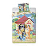 Disney és Mesehős Bluey family home ágyneműhuzat 140×200cm, 70×90 cm JAV-BRM023635