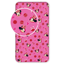 Disney és Mesehős Disney minnie hearts gumis lepedő 90x200 cm JAV-JFK012888 lakástextília