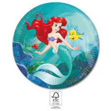 Disney Hercegnők, Ariel Curious papírtányér 8 db-os 23 cm FSC party kellék