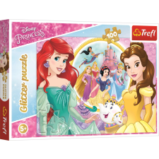 Disney Hercegnők csillámos puzzle - Bella és Ariel emlékek puzzle, kirakós