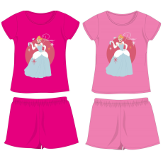  Disney Hercegnők pamut nyári együttes - póló-rövidnadrág szett - pink - 98