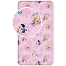 Disney Hercegnők rose gumis lepedő 90x200cm lakástextília