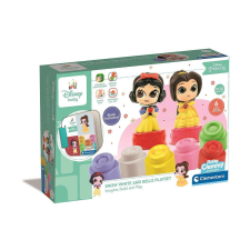Disney Hercegnők Snow White and Belle építőkocka szett könyvvel Clementoni készségfejlesztő