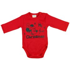 Disney hosszú ujjú Body- Karácsony Mickey - 86-os méret kombidressz, body