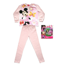 Disney Hosszú vékony pamut gyerek pizsama - Minnie egér pillangókkal - Jersey - világosrózsaszín - 134