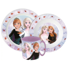 Disney Jégvarázs Autumn Leaves étkészlet, micro műanyag szett 390 ml-es bögrével babaétkészlet