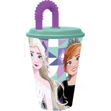 Disney Jégvarázs Ice Magic szívószálas pohár, műanyag 430 ml konyhai eszköz