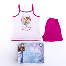 Disney Jégvarázs kislány pamut pizsama - ujjatlan pizsama - nyári együttes - pink - 122