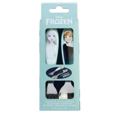Disney Jégvarázs Snowy Tale fém ergo evőeszköz készlet - 2 darabos babaétkészlet