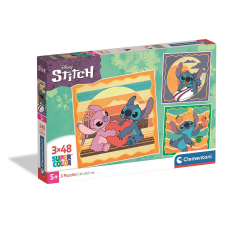 Disney Lilo és Stitch, A csillagkutya Disney Lilo és Stitch, A csillagkutya 3x48 db-os puzzle Clementoni puzzle, kirakós
