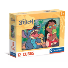 Disney Lilo és Stitch, A csillagkutya Funny Day mesekocka 12 db-os Clementoni puzzle, kirakós