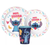 Disney Lilo és Stitch, A csillagkutya Just étkészlet, micro műanyag szett 260 ml-es pohárral